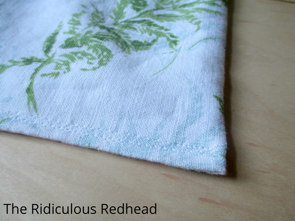 Ridiculous Redhead Tablecloth Apron sewn