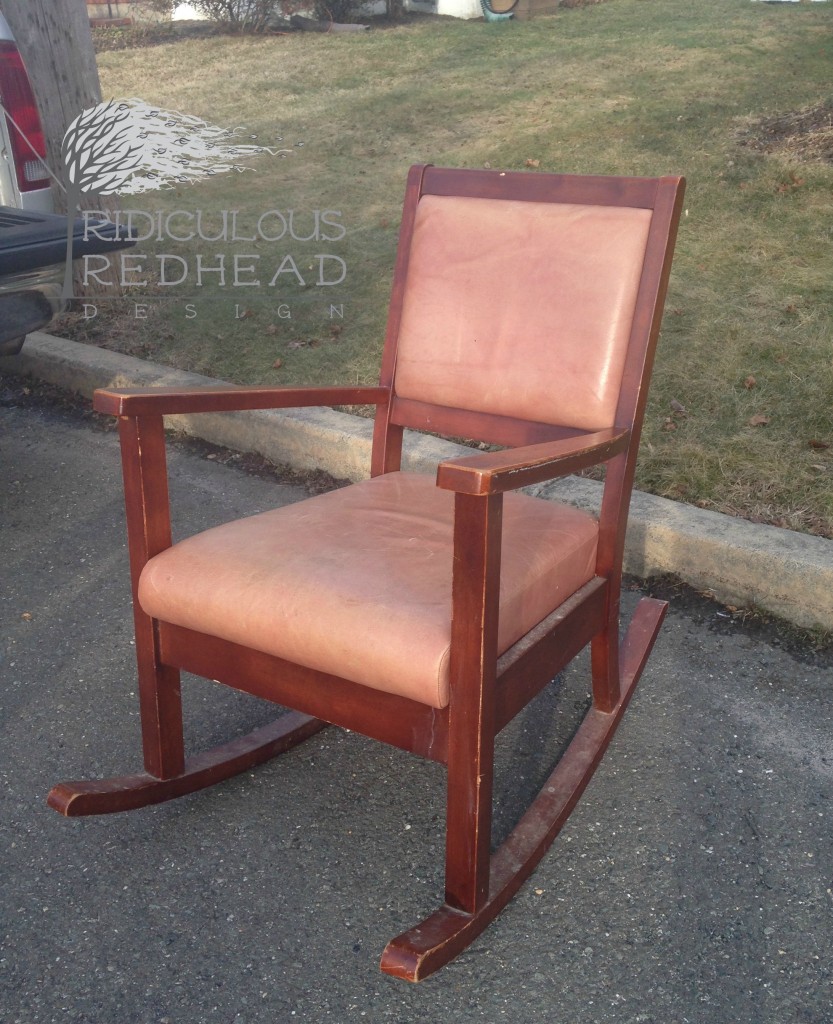 Ridiculous Redhead Habitat Chair Before