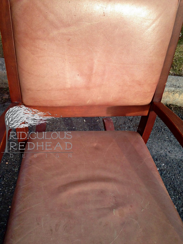 Ridiculous Redhead Habitat Chair Fabric Before